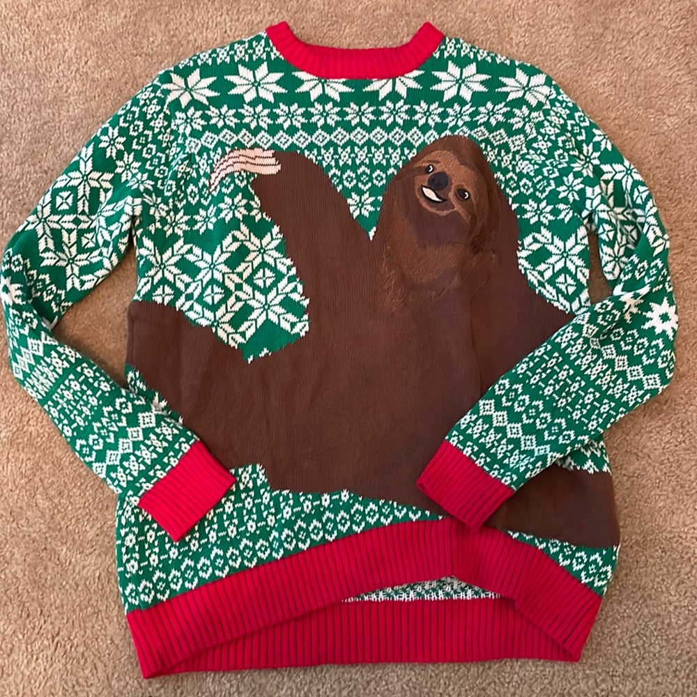 Tacky Christmas/Holiday Sweater - Sloth